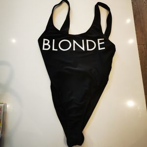 Blonde swimsuit